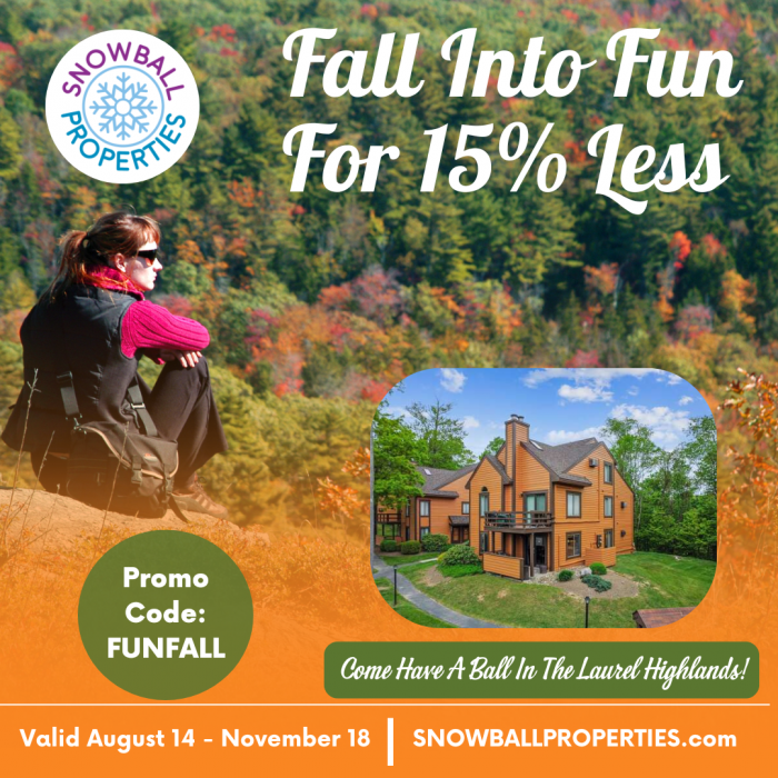 15% OFF YOUR FALL STAY